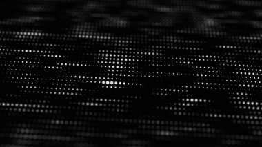 Yarı ton deseni. Siyah beyaz composition.v Glitch arka plan. Degrade tasarım arka planı. Soyut noktalı arka plan. Bulanık noktalar. 3d render.