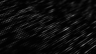 Yarı ton deseni. Siyah beyaz composition.v Glitch arka plan. Degrade tasarım arka planı. Soyut noktalı arka plan. Bulanık noktalar. 3d render.