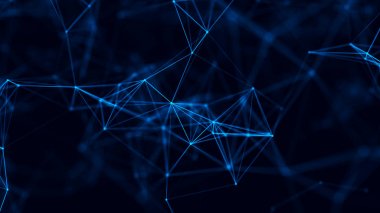 Büyük veri görselleştirmesi. Bilim geçmişi. Bileşiklerle dolu büyük veri kompleksi. Çizgiler pleksus