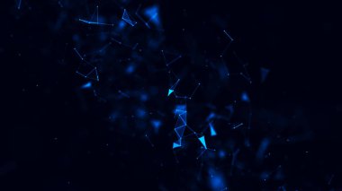 Büyük veri görselleştirmesi. Bilim geçmişi. Bileşiklerle dolu büyük veri kompleksi. Çizgiler pleksus