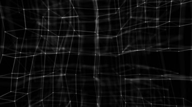 Blockchain teknoloji konsepti. Büyük veri görselleştirmesi. 3d illüstrasyon. Dağıtılmış kayıt teknolojisi