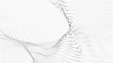 Dalga 3d. Büyük veri görselleştirmesi. Veri teknolojisi arka planı. Soyut arka plan. 3d render. Veri dizisi görsel kavramı. Müzik için ekolayzır