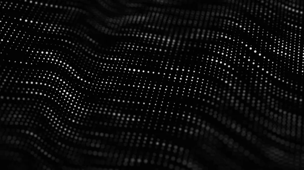 Patrón de medias tintas. Blanco y negro composition.v Glitch fondo. Fondo de diseño degradado. Fondo punteado abstracto. Puntos borrosos. renderizado 3d . — Foto de Stock