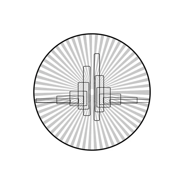 Musique de fond. Icône égaliseur audio. Onde sonore. Élément vectoriel abstrait pour la conception musicale avec égaliseur. Illustration vectorielle — Image vectorielle