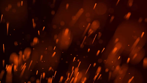 Fire sparks background. Burning red sparks. Fire flying sparks. Blurred bright light. 3D rendering — Stock Photo, Image