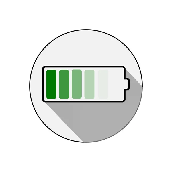 Icono de batería vectorial. Accumulador de carga de batería icono de energía. Ilustración vectorial . — Vector de stock