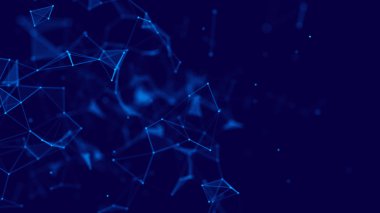 Büyük veri görselleştirmesi. Bilim geçmişi. Bileşiklerle dolu büyük veri kompleksi. Çizgiler pleksus