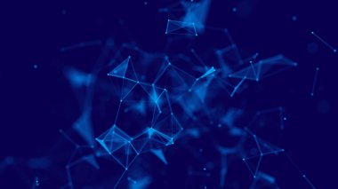 Büyük veri görselleştirmesi. Bilim geçmişi. Bileşiklerle dolu büyük veri kompleksi. Çizgiler pleksus