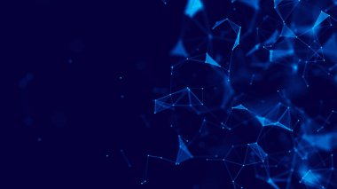 Büyük veri görselleştirmesi. Bilim geçmişi. Bileşiklerle dolu büyük veri kompleksi. Çizgiler pleksus