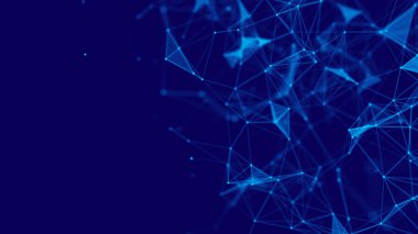 Büyük veri görselleştirmesi. Bilim geçmişi. Bileşiklerle dolu büyük veri kompleksi. Çizgiler pleksus