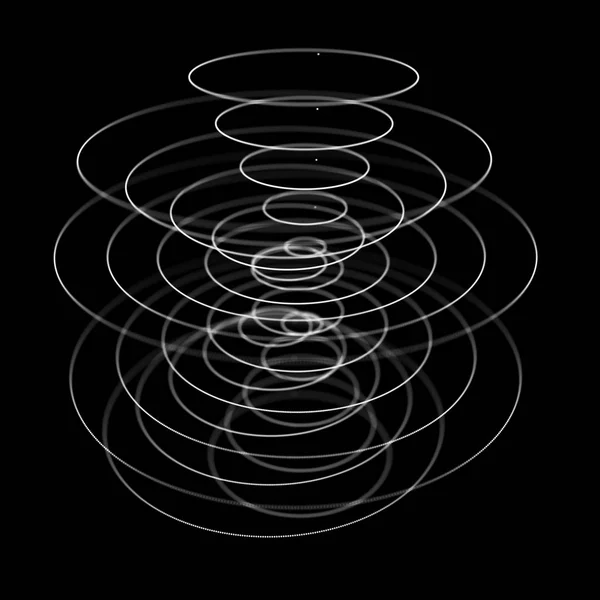 抽象 3d 球体由点组成。未来科技风格。球形粒子。背景。普莱克斯效果。3d 渲染. — 图库照片