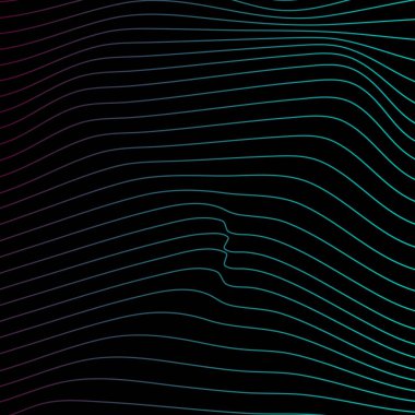 Dalga arkaplanı. 3 boyutlu dalga. Soyut ağ arkaplanı. Poster için tasarım. Vektör illüstrasyonu.