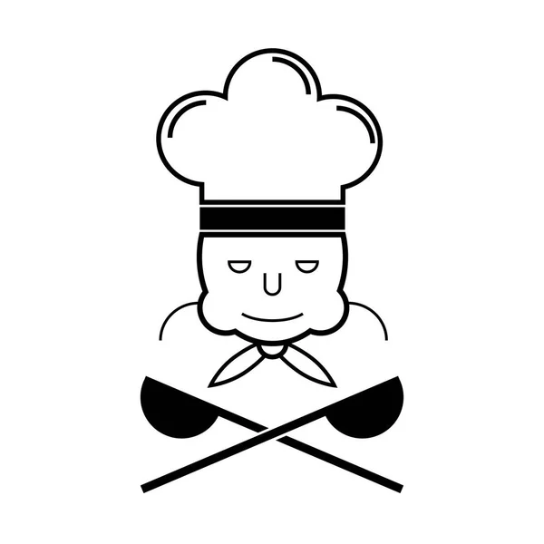 Menu Symbol Chef Chef Logo Cooking Vector Symbol — Stock Vector