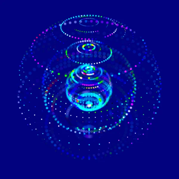 Esfera Abstracta Esfera Con Líneas Giro Líneas Brillantes Girando Objeto — Foto de Stock