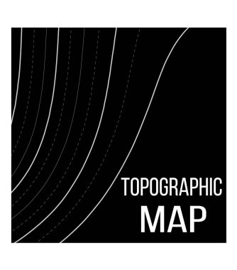 Topografik harita arkaplanı. Çizgi topografik harita çevresi. Soyut vektör illüstrasyonu.