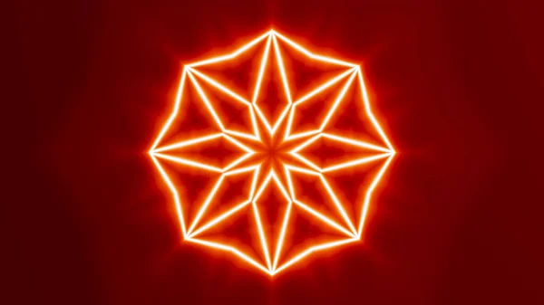 Abstract Neon Star Концепція Сонця Ефект Яскравого Світла Лазерна Лінія — стокове фото