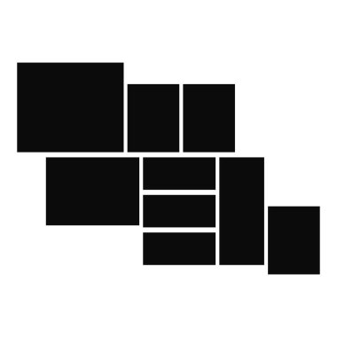 Fotoğraf kolaj şablonları fotoğraflar ve resimler için çerçeveler. Kolaj kalıbı. Fotoğraf için kolaj çerçeveleri.