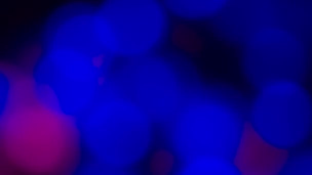 Blaulicht Effekt Aus Fokus Taschenlampen — Stockvideo