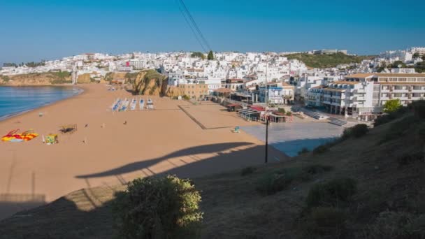 Cityscape Panorama Albufeira Beyaz Kent Evleri — Stok video