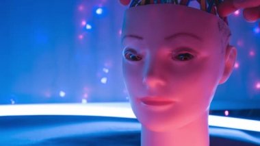 Robot üzgün yüz, Robotik Elektronik baş yapay zeka deneme