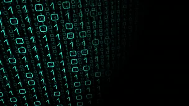 Analytique abstrait code de calcul binaire, fond noir