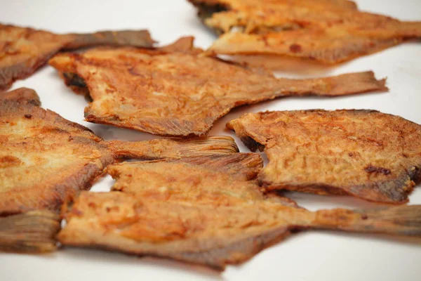 Yassı balık kızarmış yemek yemek kavramı