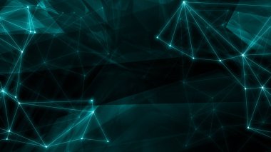 Geometrik dijital şekiller, yeni teknoloji soyut bağlantı çevreleri