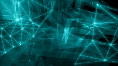 Kopyalama alanı ile fütüristik dijital tel kafes konsepti