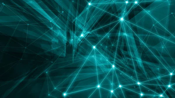 Yeni teknoloji dönüşümü bağlı nokta ve çizgiler arka plan