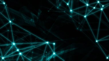 Teknoloji soyut stil illüstrasyon sunum düzeni trian