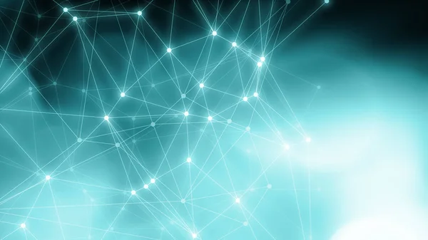 Teknoloji yeşil üçgenler bilim bağlantıları, backgroun şekiller