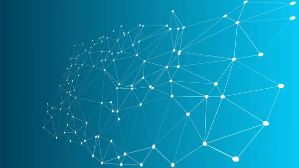 Üçgenler çizgi vektör soyut arka plan, bağlı çizgiler ve noktalar