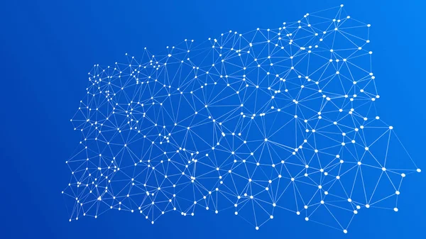 Vektör bilimi arka plan soyut çizgiler ve noktalar 3d anlayışı