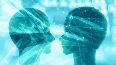 Yapay zeka sistemi. Bilgisayar tarafından oluşturulan Ai makineleri 