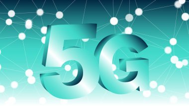 5g ağları vektör 3d sembol tasarımı