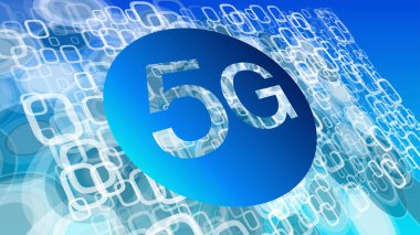 5g teknoloji tehdidi, dijital veri siber güvenlik vektör illüstrasyon
