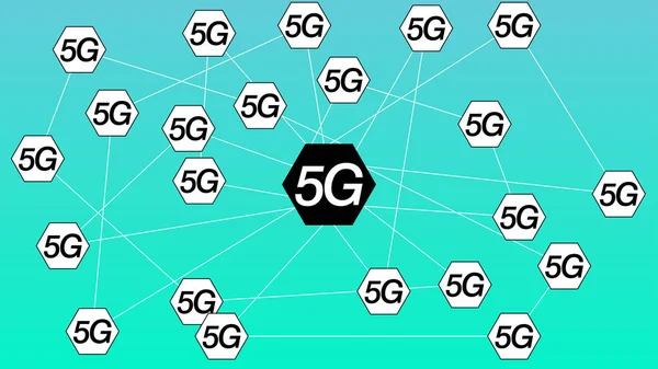 5g sembol kavramı, akıllı telefon ve cep telefonu yüksek hızlı internet