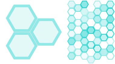 Altıgenler şeffaf soyut sanat zemin kavramı