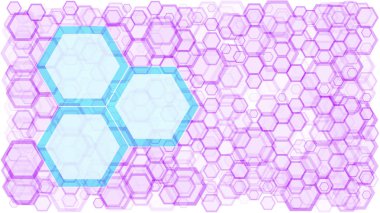 Rasgele boyut şeffaf sanatsal altıgenler şekiller