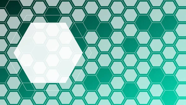 Yeşil geometrik grafik illüstrasyon, modern desen altıgenler tarzı