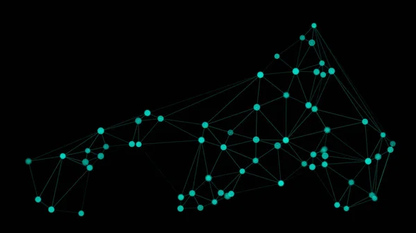 Digitale Verbindungen Experiment Dreiecke Formen neue Technologie Vektor Hintergrund — Stockvektor