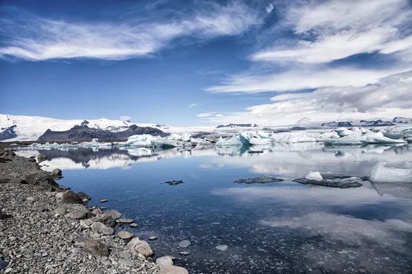 Παγετώνας λιμνοθάλασσα jokulsarlon — Φωτογραφία Αρχείου