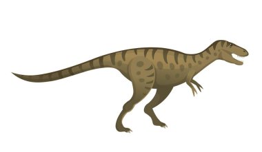  Tarbosaurus etobur bir dinozordu. Vektör karikatür dinozor.