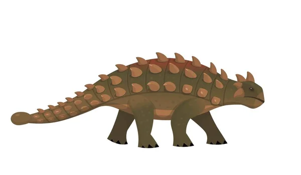 Ankylosaurus Dinosaur Векторні Карикатурні Динозаври — стоковий вектор