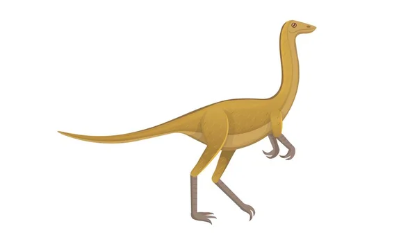 Gallimimus Generic Name Means Chicken Mimic Vector Cartoon Dinosaur Stock Illustration
