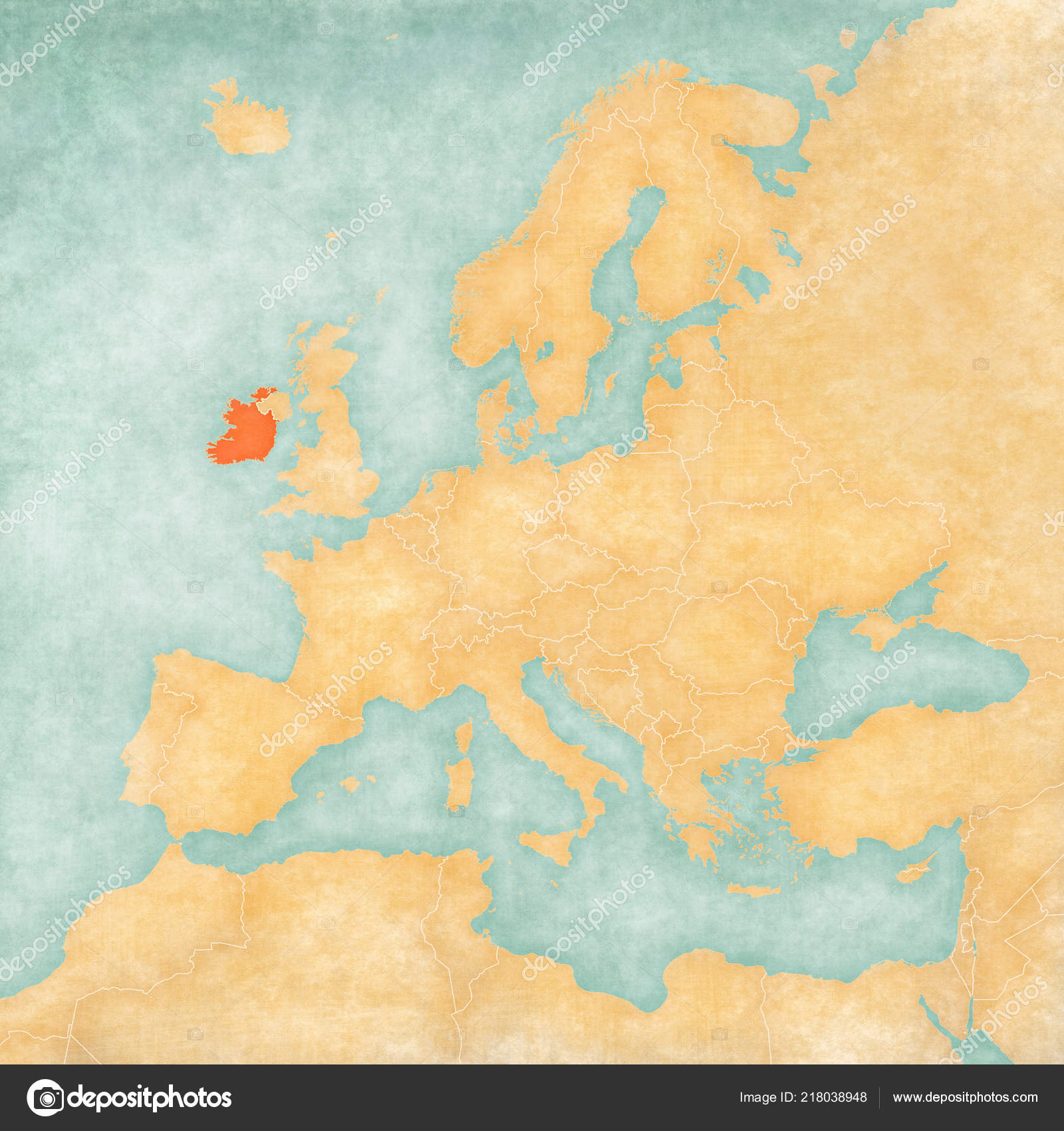 Ireland Map Europe Soft Grunge Vintage Style Old Paper Watercolor Stock Photo C Tindo Ireland Map Europe Soft Grunge Vintage Style Old Paper Watercolor Stock Photo C Tindo