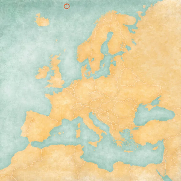 Mayen 부드러운 종이와 수채화 빈티지 스타일에 유럽의 지도에 — 스톡 사진