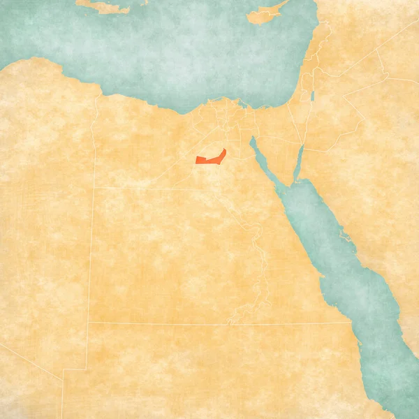 Χάρτης Αίγυπτος-Κυβερνείο Μπένυ Σουίφ — Φωτογραφία Αρχείου