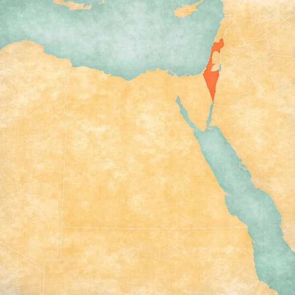 La mappa di Egitto - Israele — Foto Stock