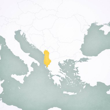 Balkanlar Haritası - Arnavutluk